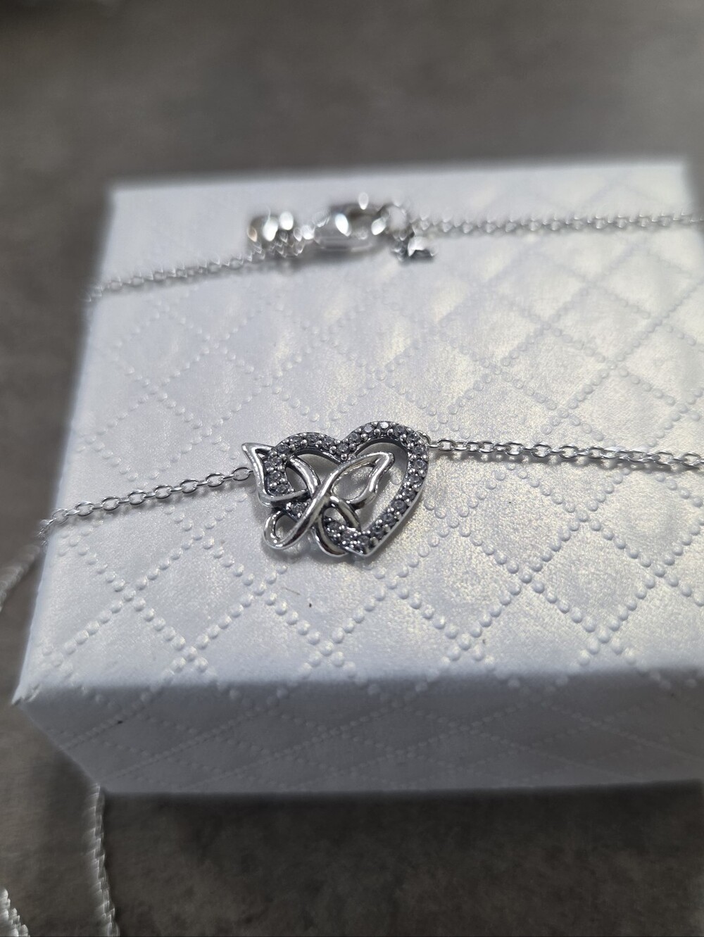 Pandora Entwined Heart & Butterfly Pendant Necklace